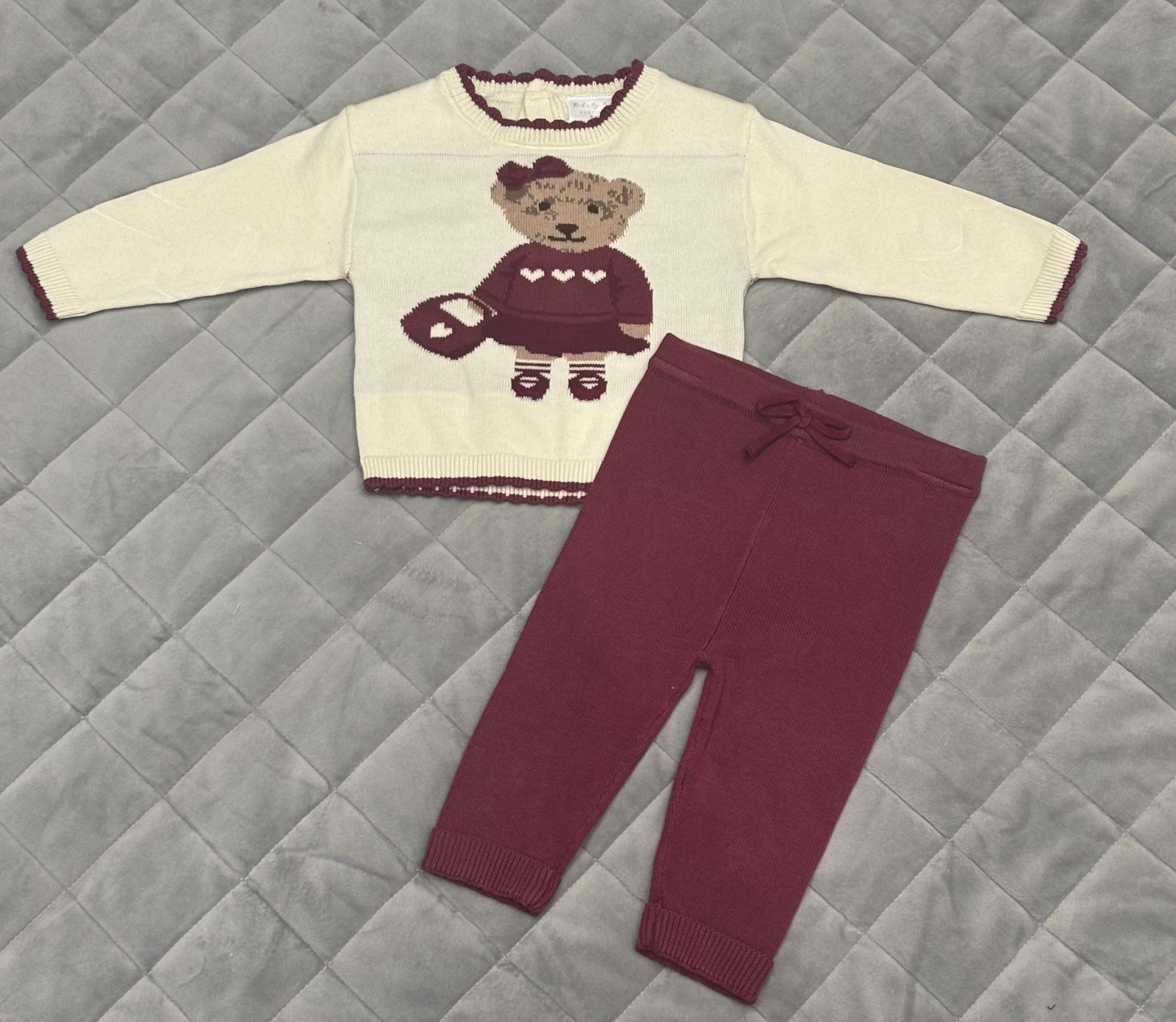 Girls two piece bear set