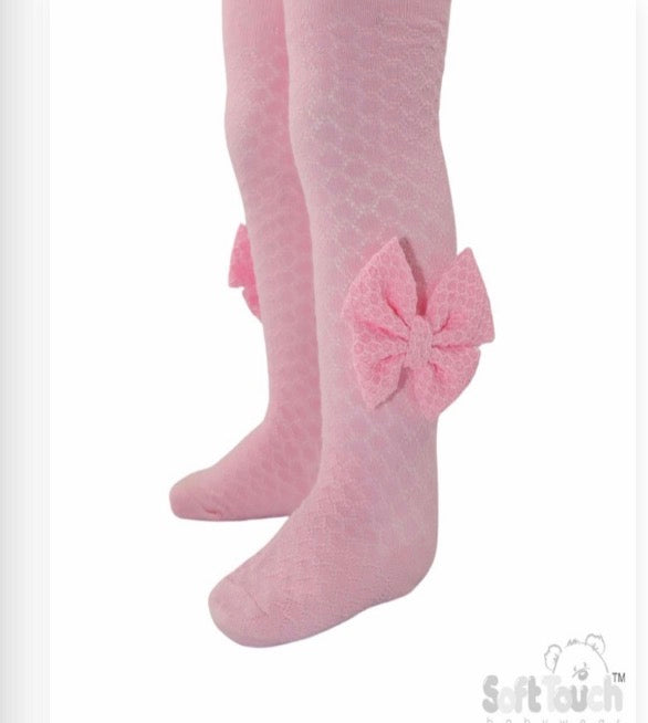 Pink bow tights