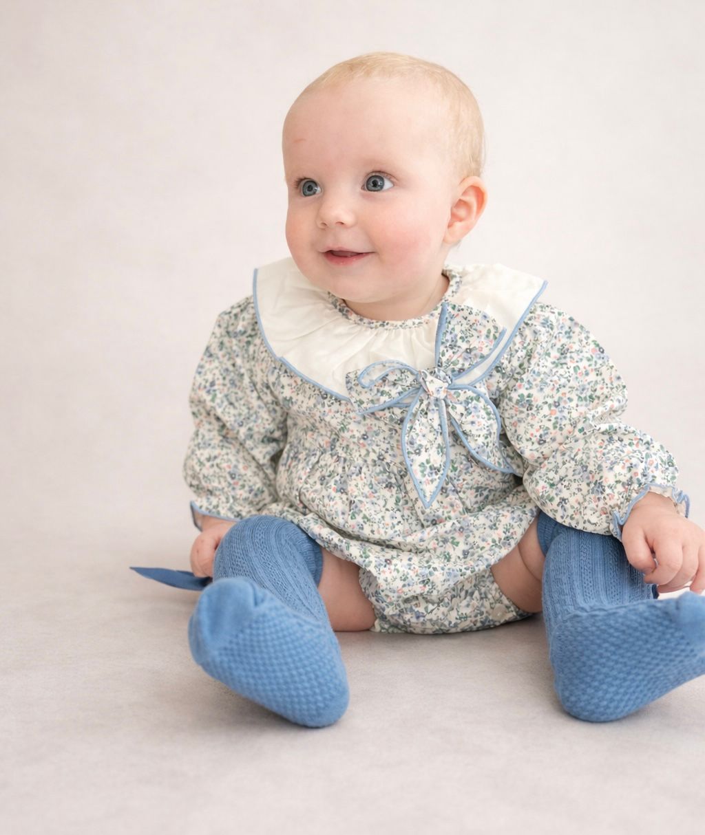 PEX blue floral romper