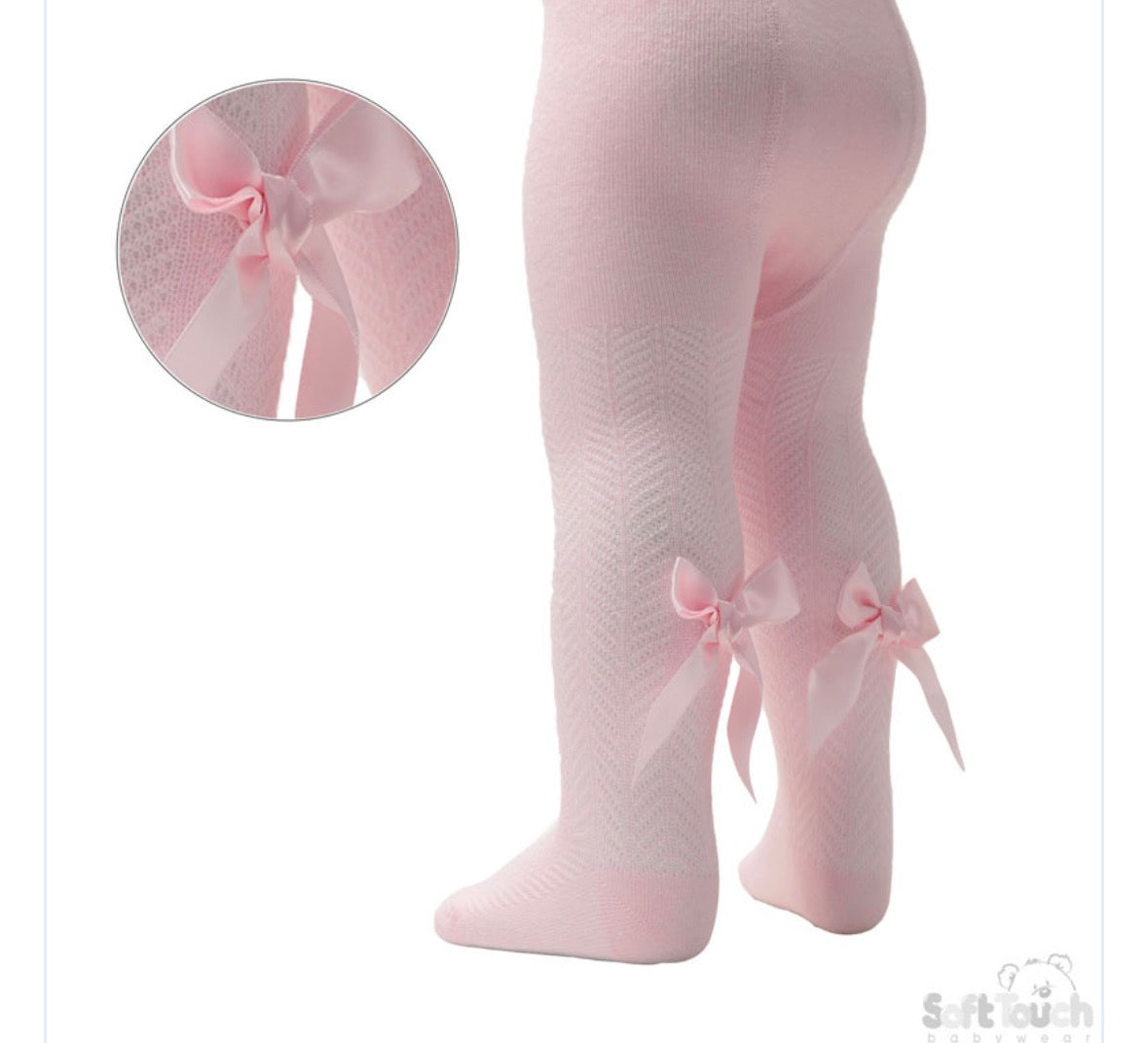 Pink bow tights