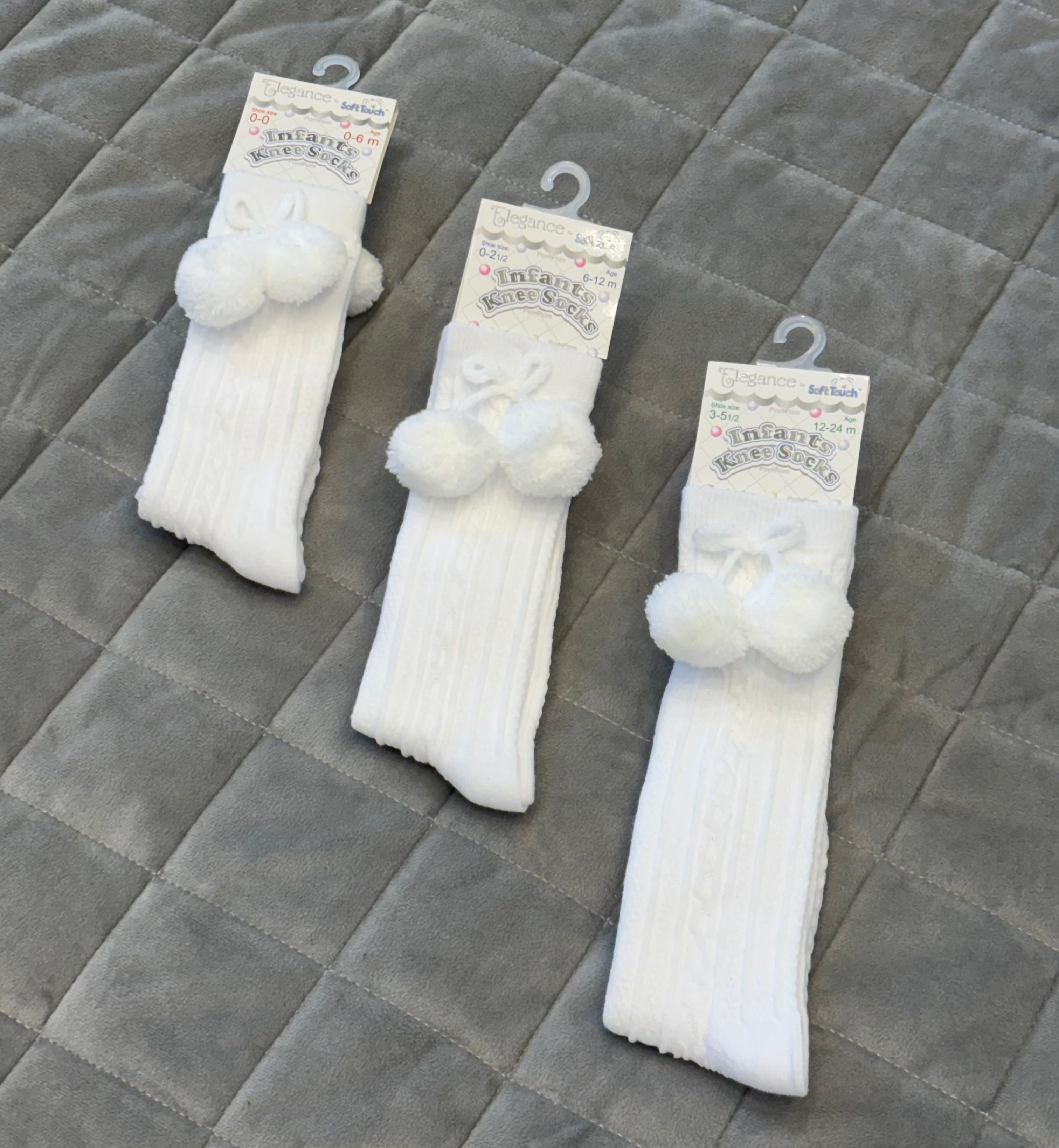 White Pom Pom socks