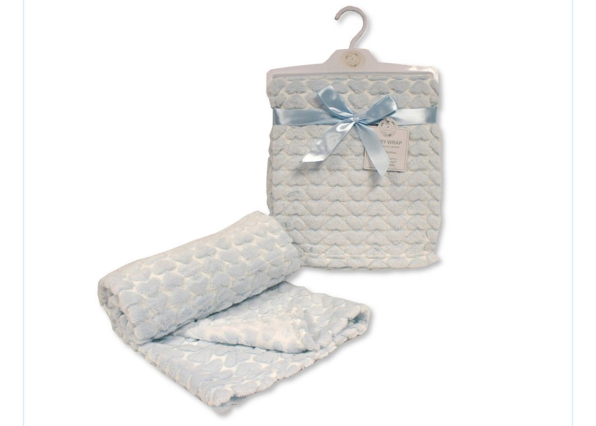 Blue heart blanket