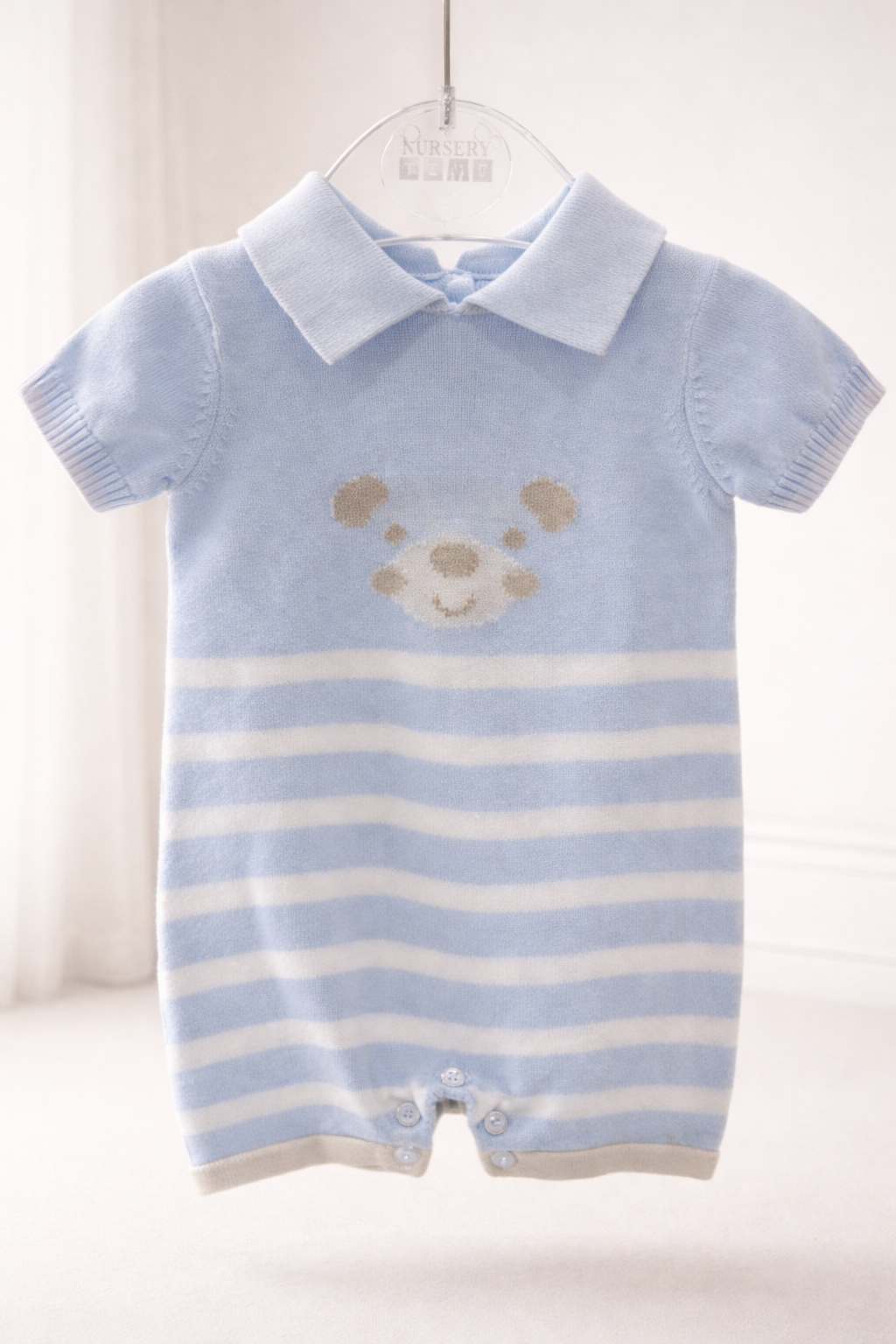 Knitted bear romper