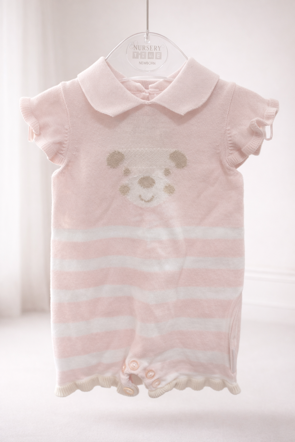 Knitted bear romper