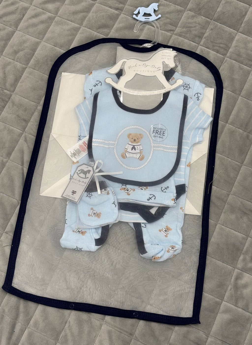 Baby boy bear print 5 piece set